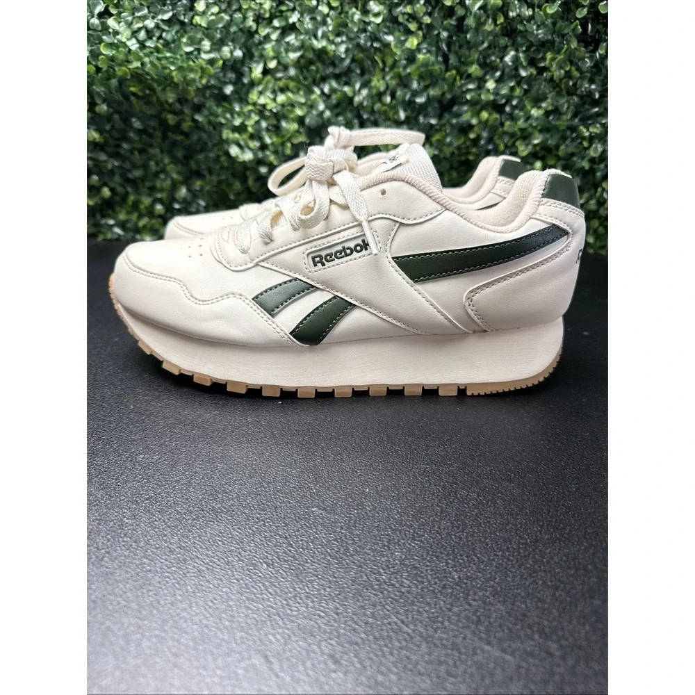 Reebok Classic Harman Cream/Green Wedge Shoes Women's Size 9 Sneakers